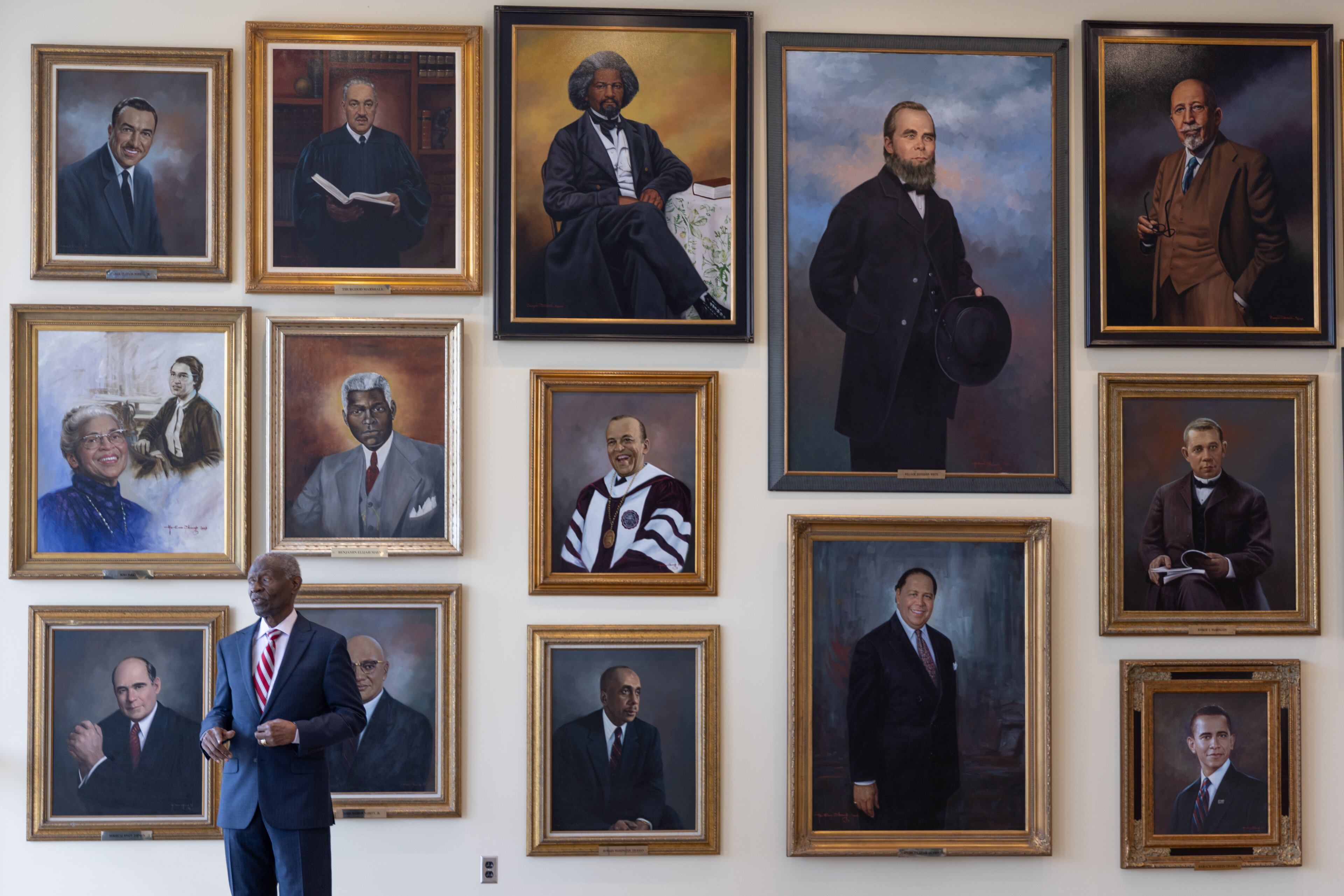 Dean Lawrence Carter spearheaded the creation and growth of the International Hall of Honor, a gallery of more than 200 oil portraits depicting global moral leaders.. Steve Schaefer/AJC 2022)