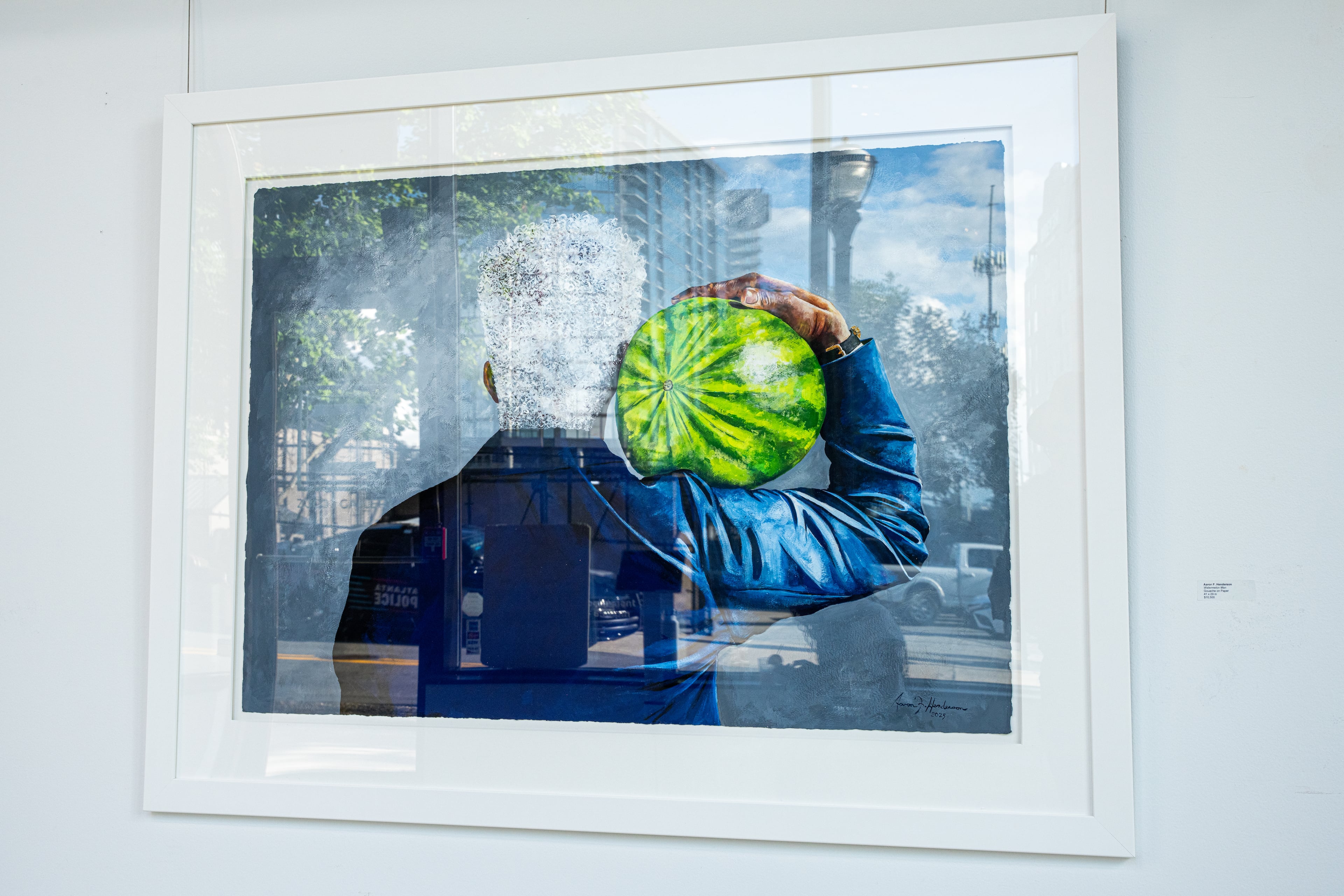 "Watermelon Man" by Aaron F. Henderson, part of "Dear Black People...A Love Letter" at ZuCot Gallery. (Courtesy of John Stephens)