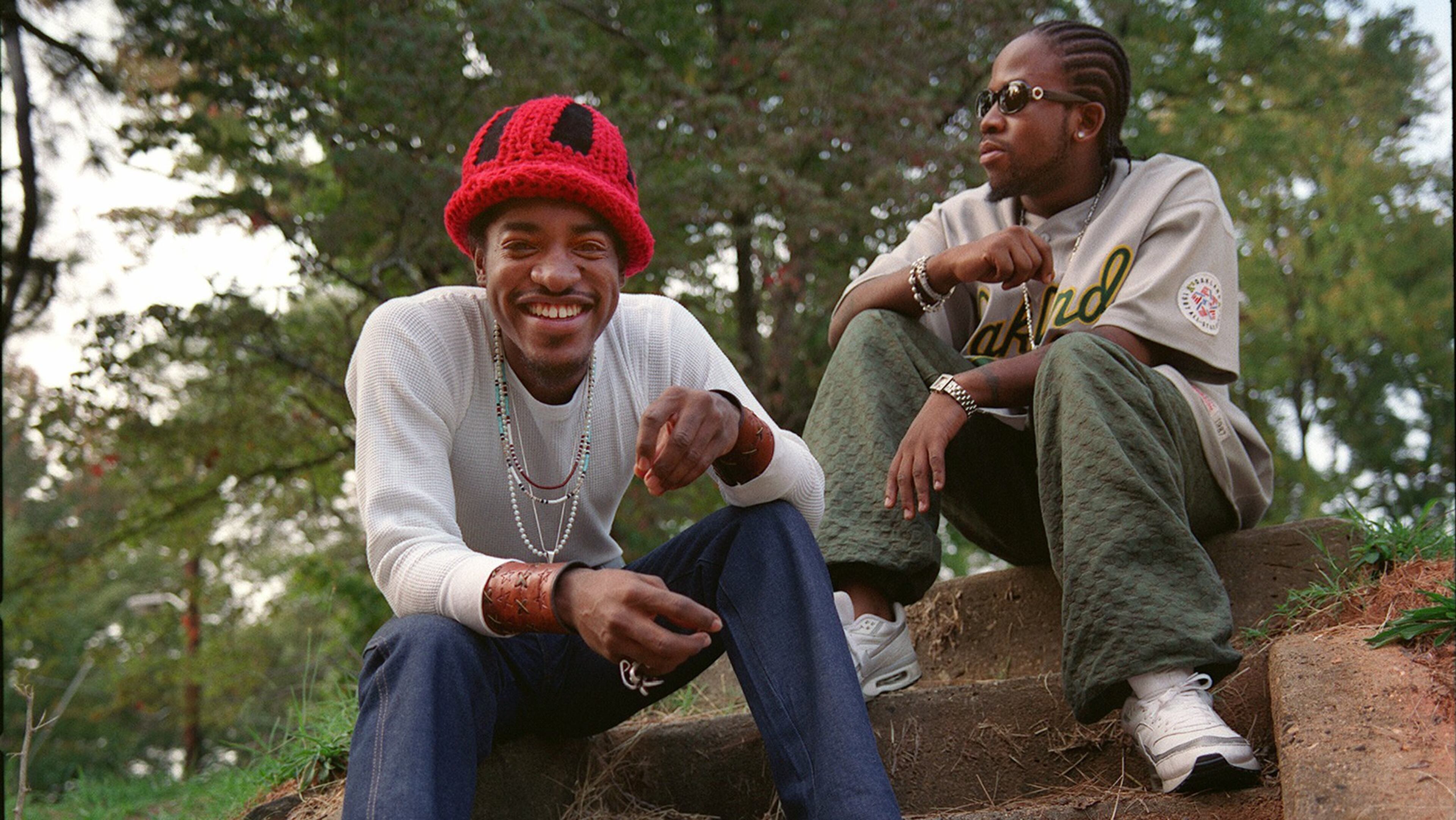 Outkast’s Big Boi (right) and André 3000 at their Stankonia headquarters in 2003, the same year they released “Speakerboxx/The Love Below.” (Sunny Song/AJC 2003)