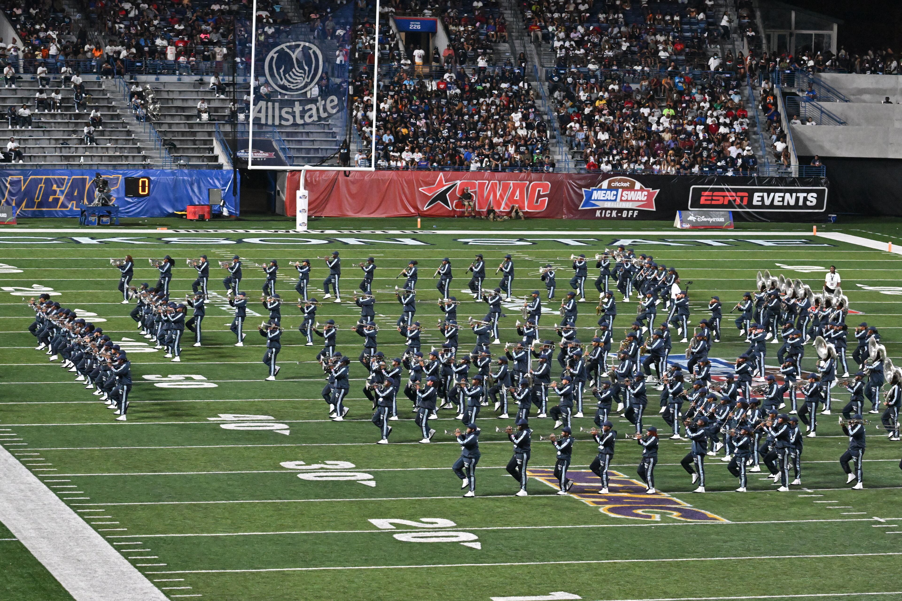 Jackson State marching band will perform this Saturday when the Tigers play Prairie View for the SWAC championship. (Hyosub Shin/AJC 2023)