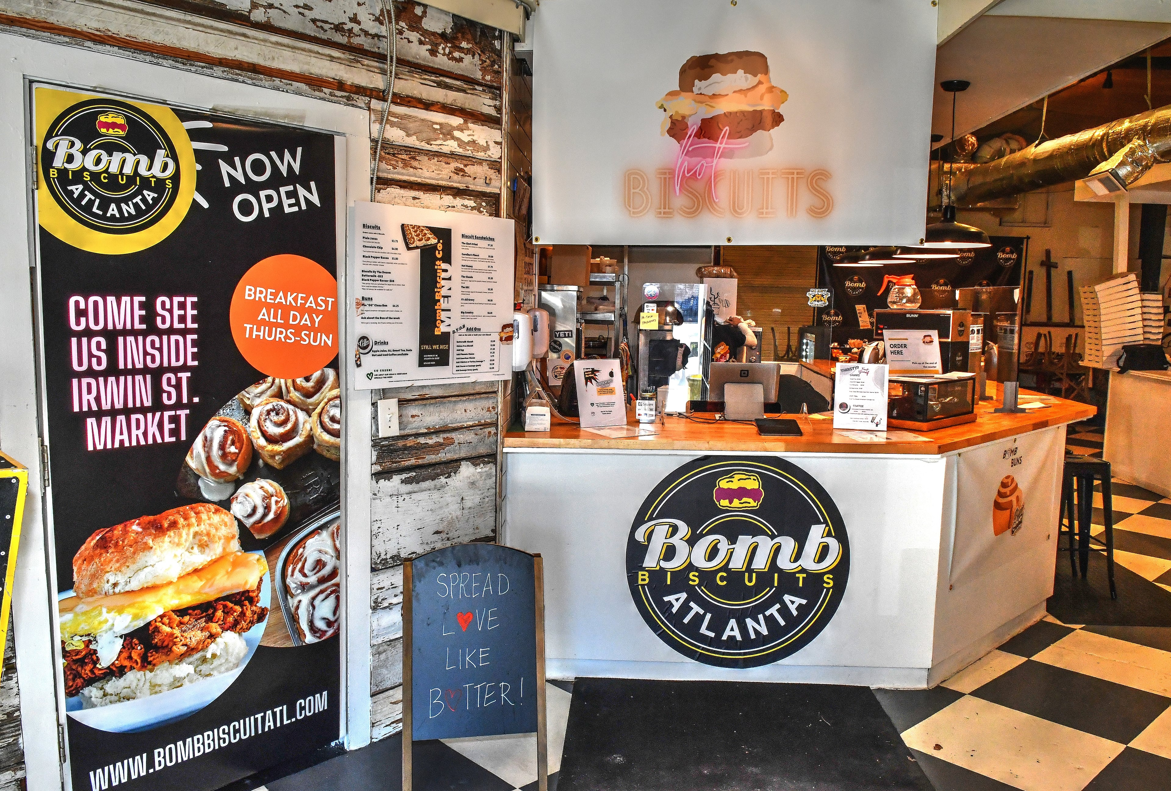 Launched as a pop-up in 2016, Bomb Biscuit moved to Irwin Street Market in 2021, where it operated from a food stall. (Chris Hunt for the AJC 2021)