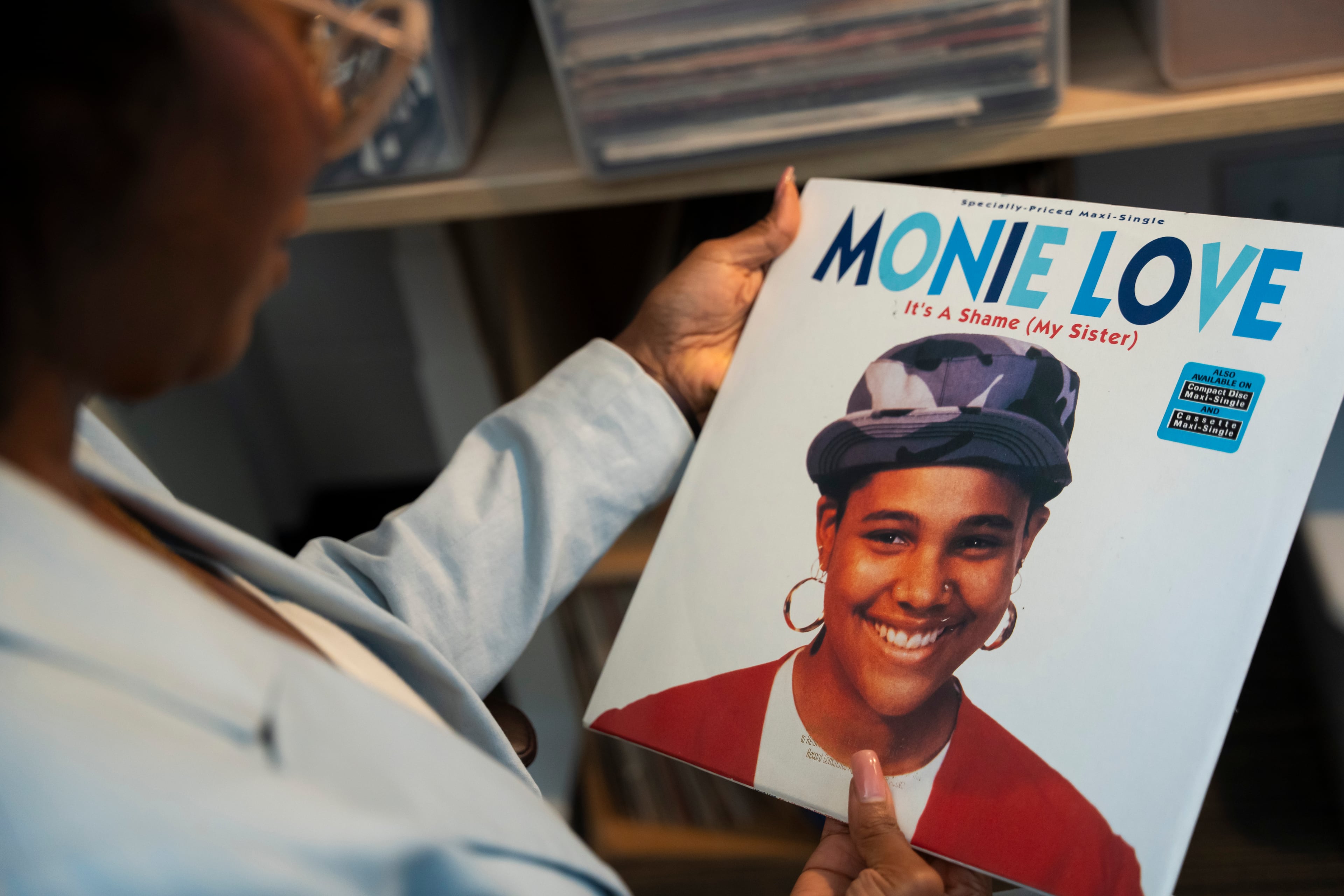 Dr. Joycelyn Wilson, an associate professor at Georgia Tech, poses for a portrait in her closet of records on campus in Atlanta, Monday, Aug. 25, 2025. (Olivia Bowdoin for the AJC)