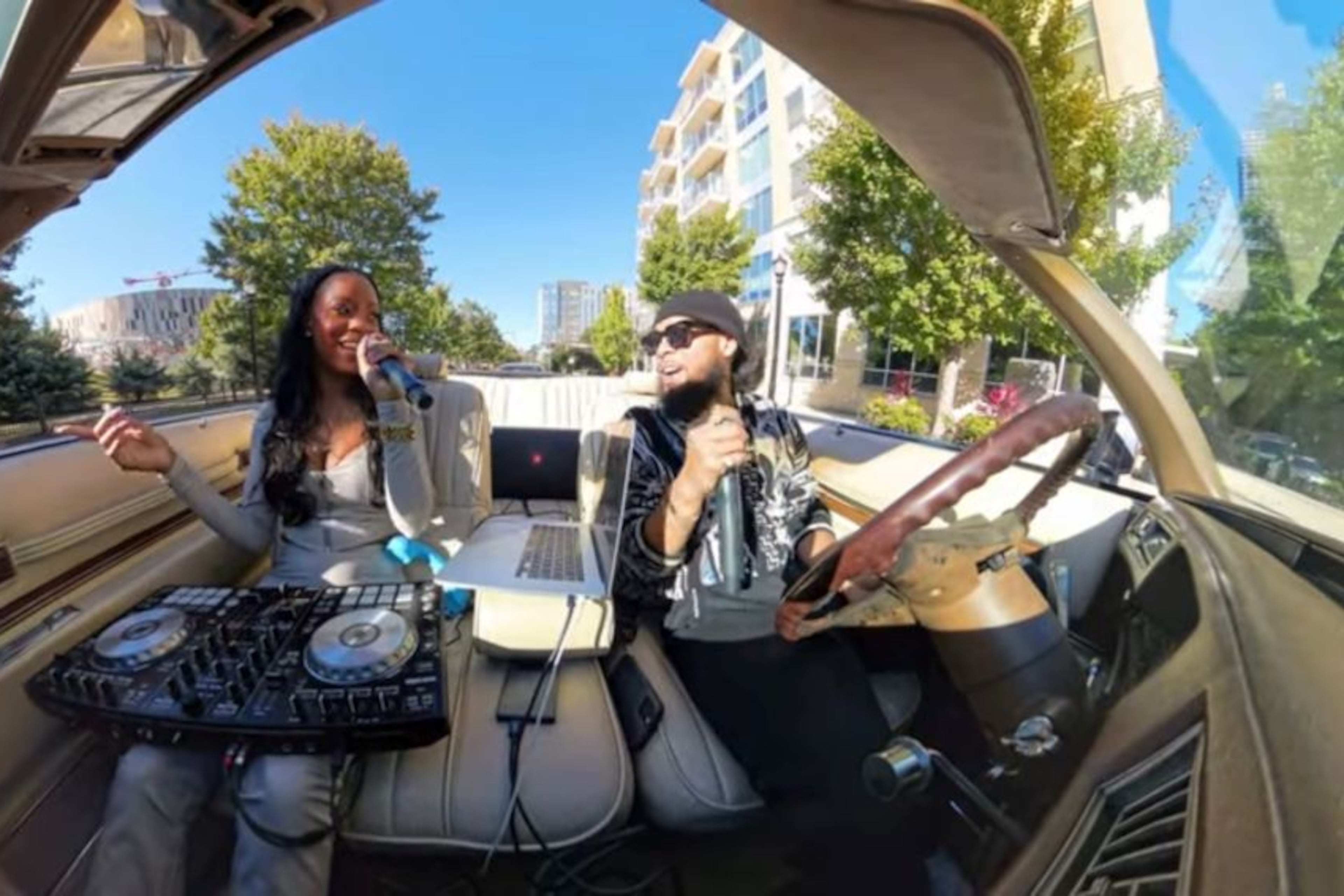 Atlanta-based female DJ Bomb Jahlaam appeared on "Cadillac Chronicles TV" with Brian Freeman in October 2024. (Courtesy of Bomb Jahlaam)