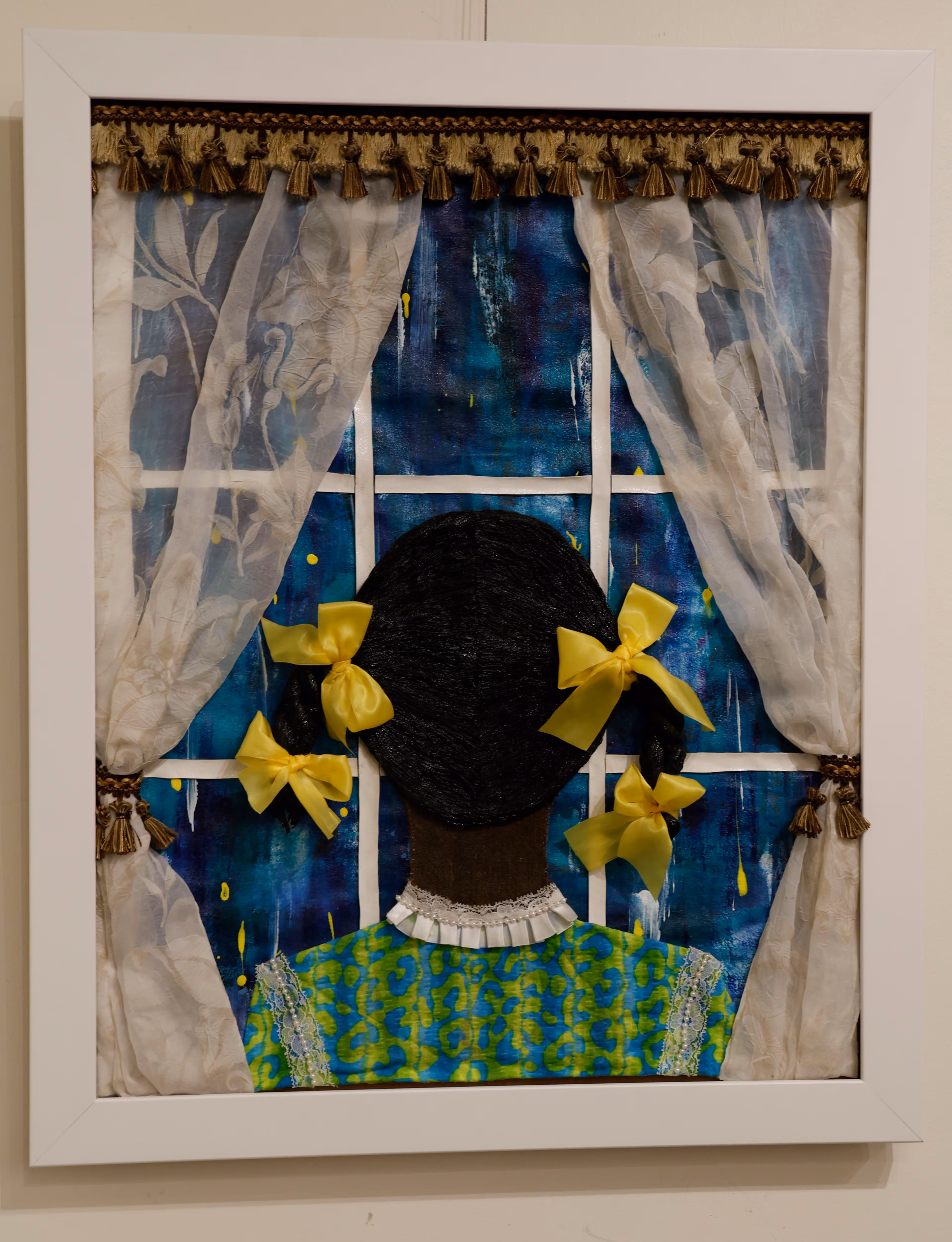 “Lil Country Girl, Big City Lights,” is part of J. Stacey Grayson opening art exhibition at the Fulton County Central Library. Saturday, November 8, 2025. (Akili-Casundria Ramsess, EyeAkili Media for the AJC)