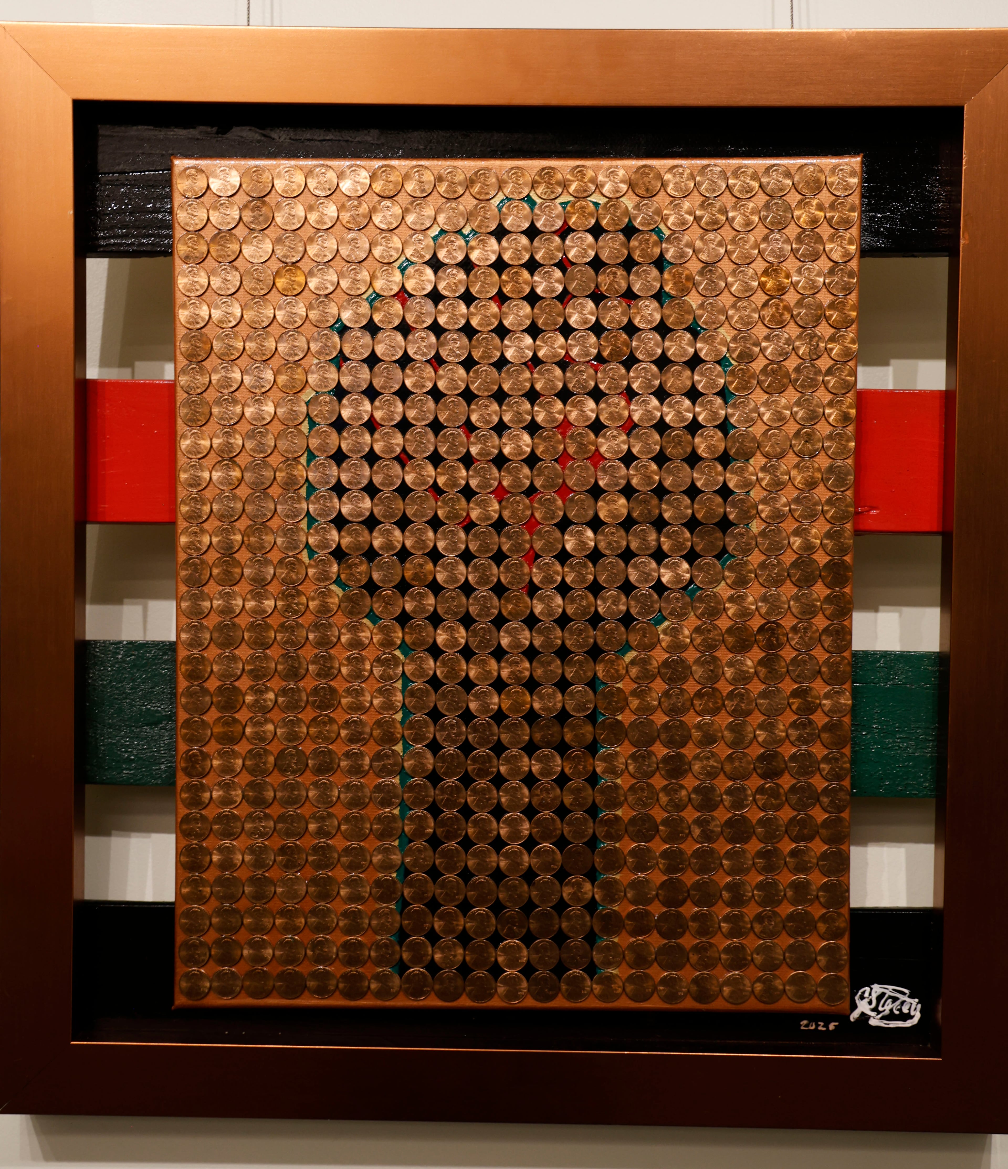 "Power to the One," part of the opening reception of artist J. Stacey Grayson art exhibition at the Fulton County Central Library. Saturday, November 8, 2025. (Akili-Casundria Ramsess, EyeAkili Media for the AJC)