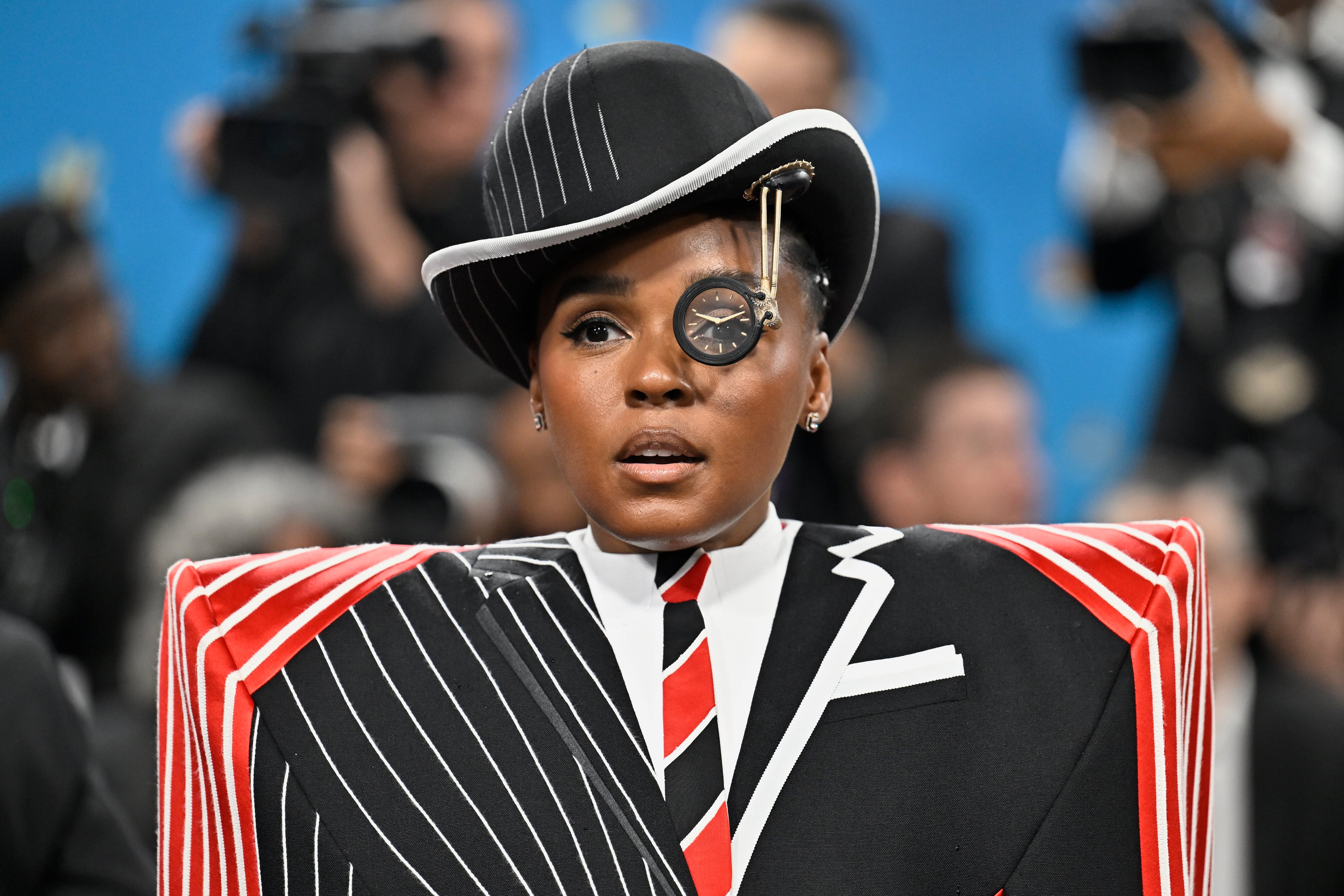 Janelle Monae attends The Metropolitan Museum of Art's Costume Institute benefit gala celebrating the opening of the "Superfine: Tailoring Black Style" exhibition on Monday, May 5, 2025, in New York. (Photo by Evan Agostini/Invision/AP)