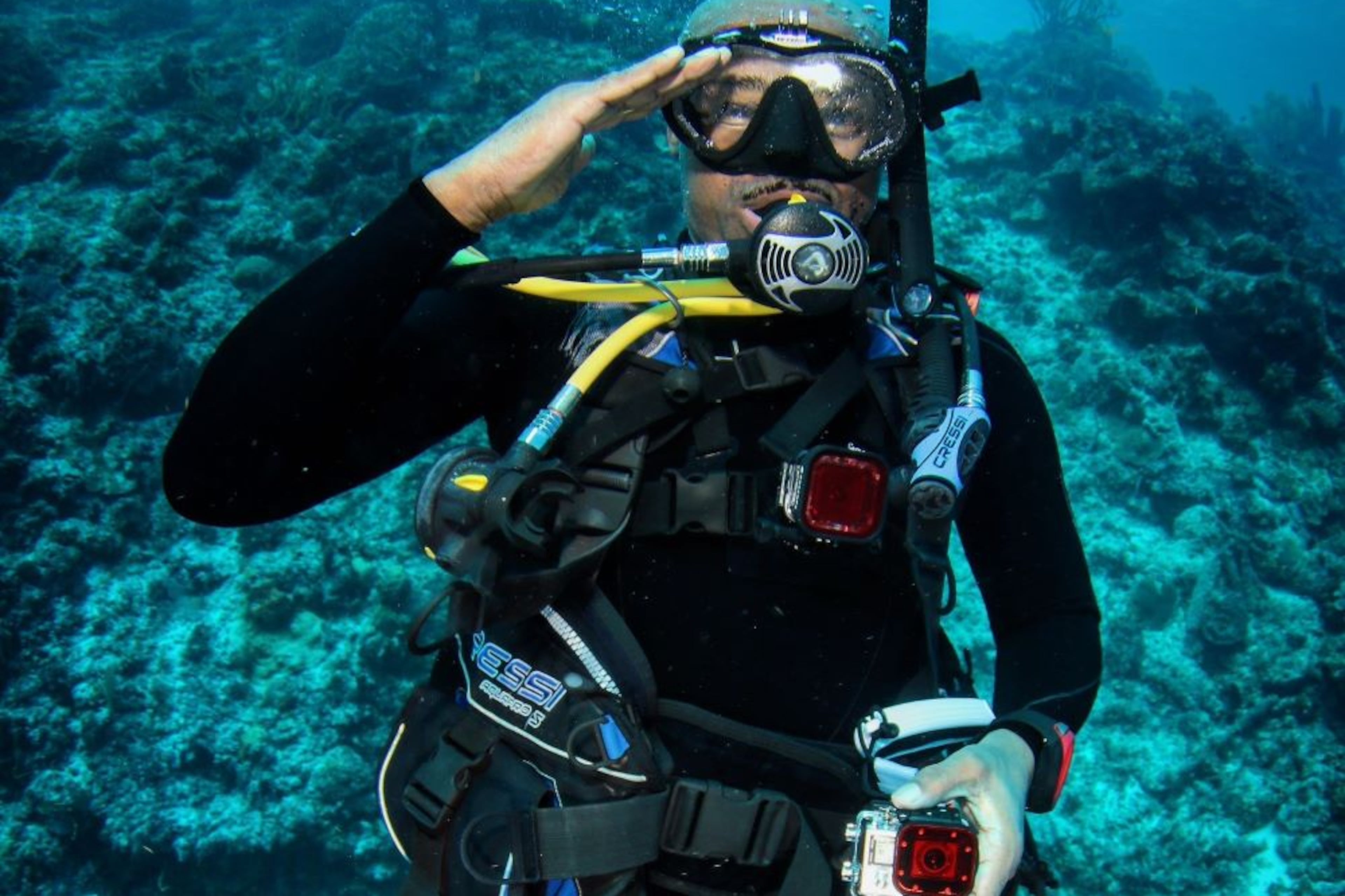 V-103 host and Atlanta Hawks announcer Darian "Big Tigger" Morgan goes scuba diving in Florida in 2017. (Courtesy of Darian "Big Tigger" Morgan)