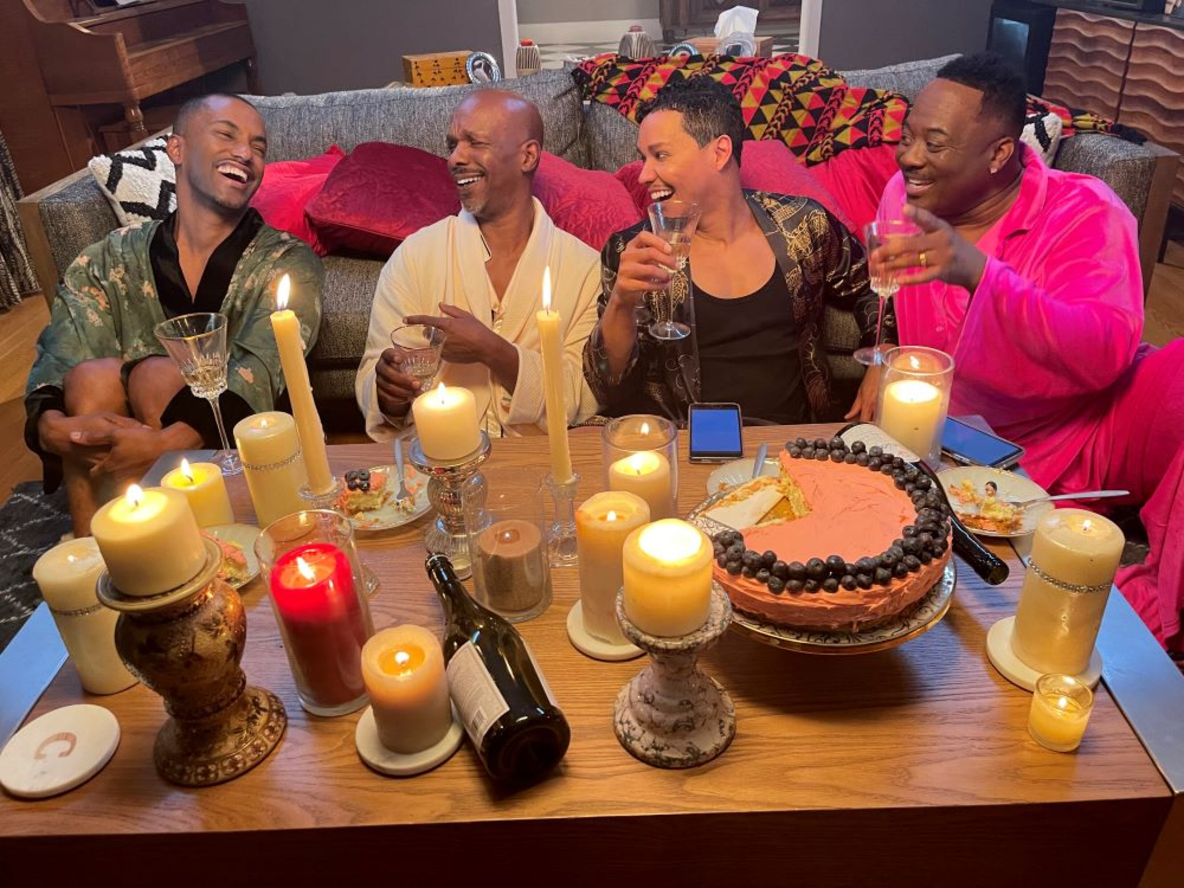 "Noah's Arc: The Movie" features actors Darryl Stephens (Noah), Doug Spearman (Chance), Christian Vincent (Ricky) and Rodney Chester (Alex) reprising their original roles. (Matt Miller/Paramount+)