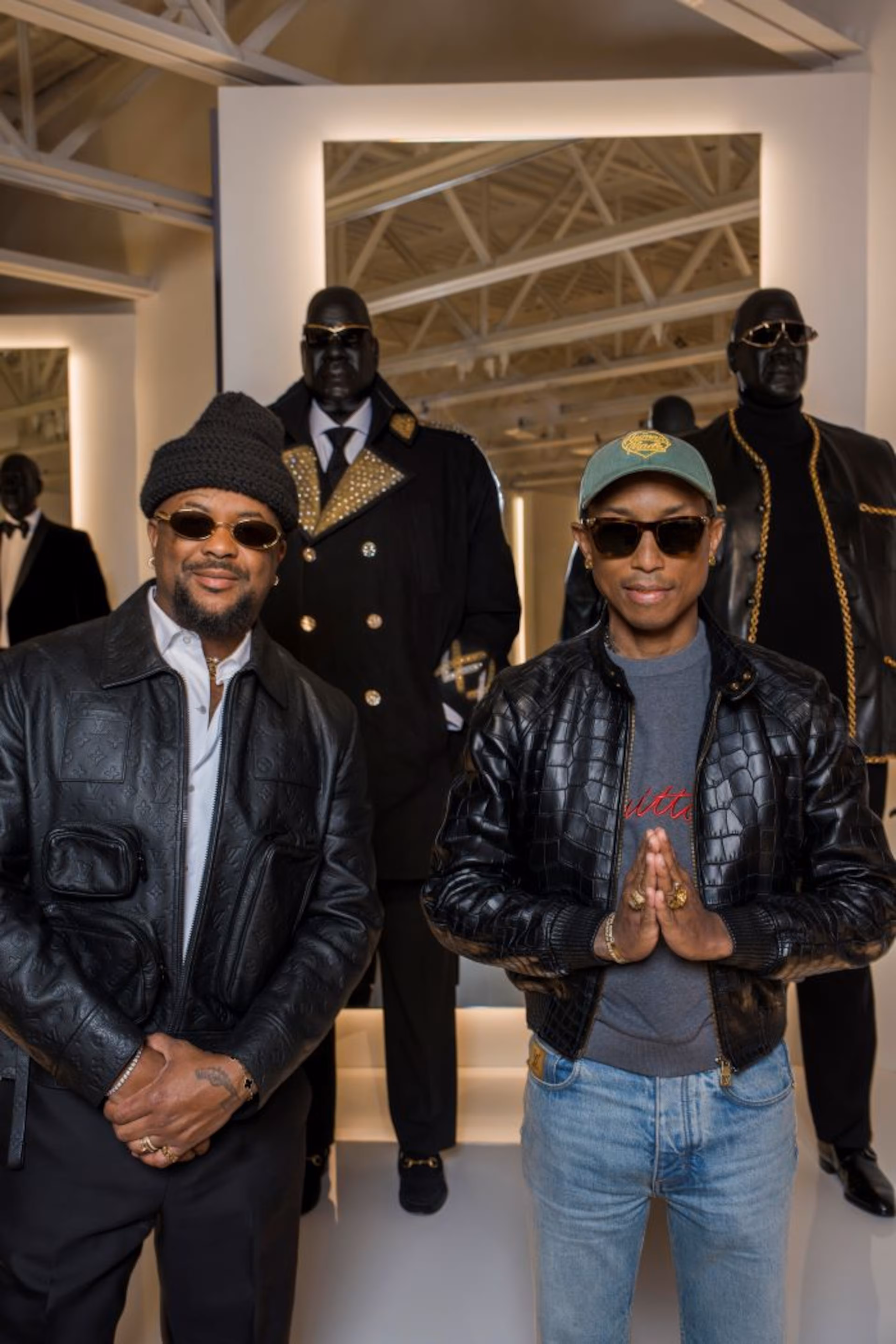 The-Dream and Pharrell Williams pose during "Andre Leon Talley: Style is Forever" VIP reception at SCAD FASH Museum of Fashion and Film. (Courtesy of SCAD Atlanta)