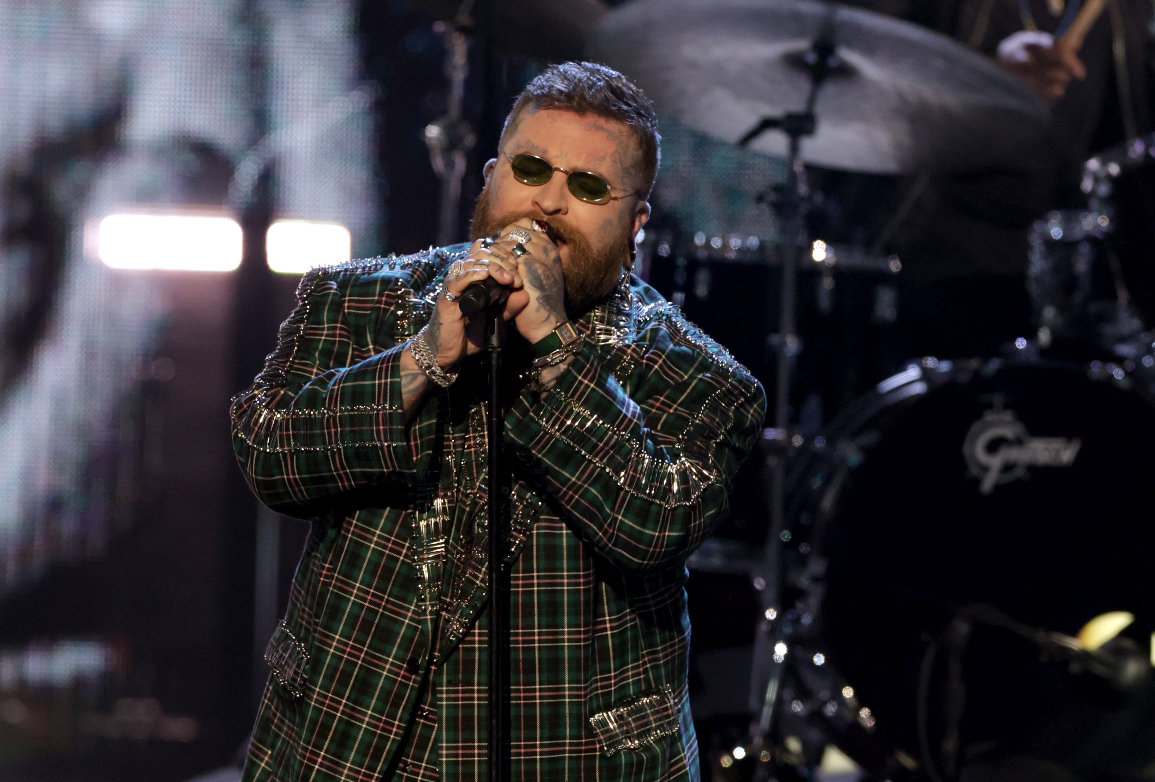 Teddy Swims, of Conyers, Ga., performs in a tribute to Joe Cocker during the 2025 Rock & Roll Hall of Fame Induction Ceremony at Peacock Theater on November 08, 2025 in Los Angeles, California. (Kevin Kane/Getty Images for RRHOF)