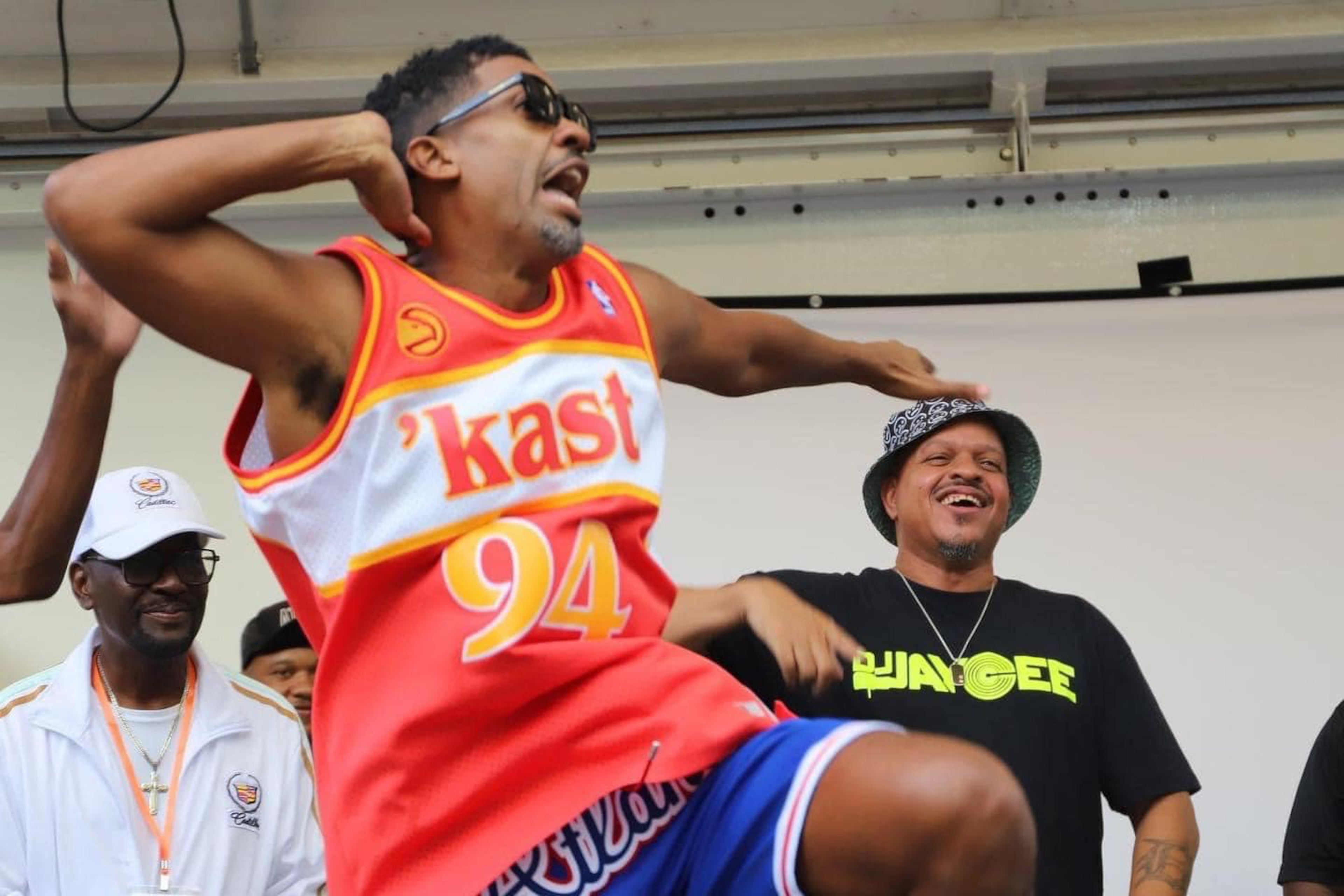Atlanta native Fonzworth Bentley performs the "yeek" dance at the 2023 Yeek! Fest in the Atlanta suburb of South Fulton, Ga. (Courtesy of Melanie Patrick)