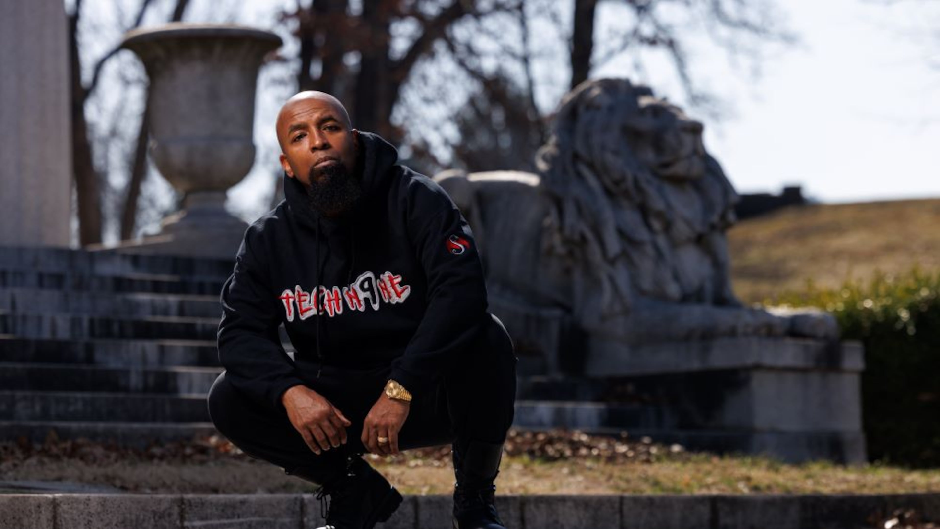 Rapper Black Walt gave rapper/entrepreneur Aaron "Tech N9ne" Yates (pictured) his stage name because he said Tech N9ne's vocals resemble the sound of a semiautomatic pistol. (Courtesy of Darryl Woods)