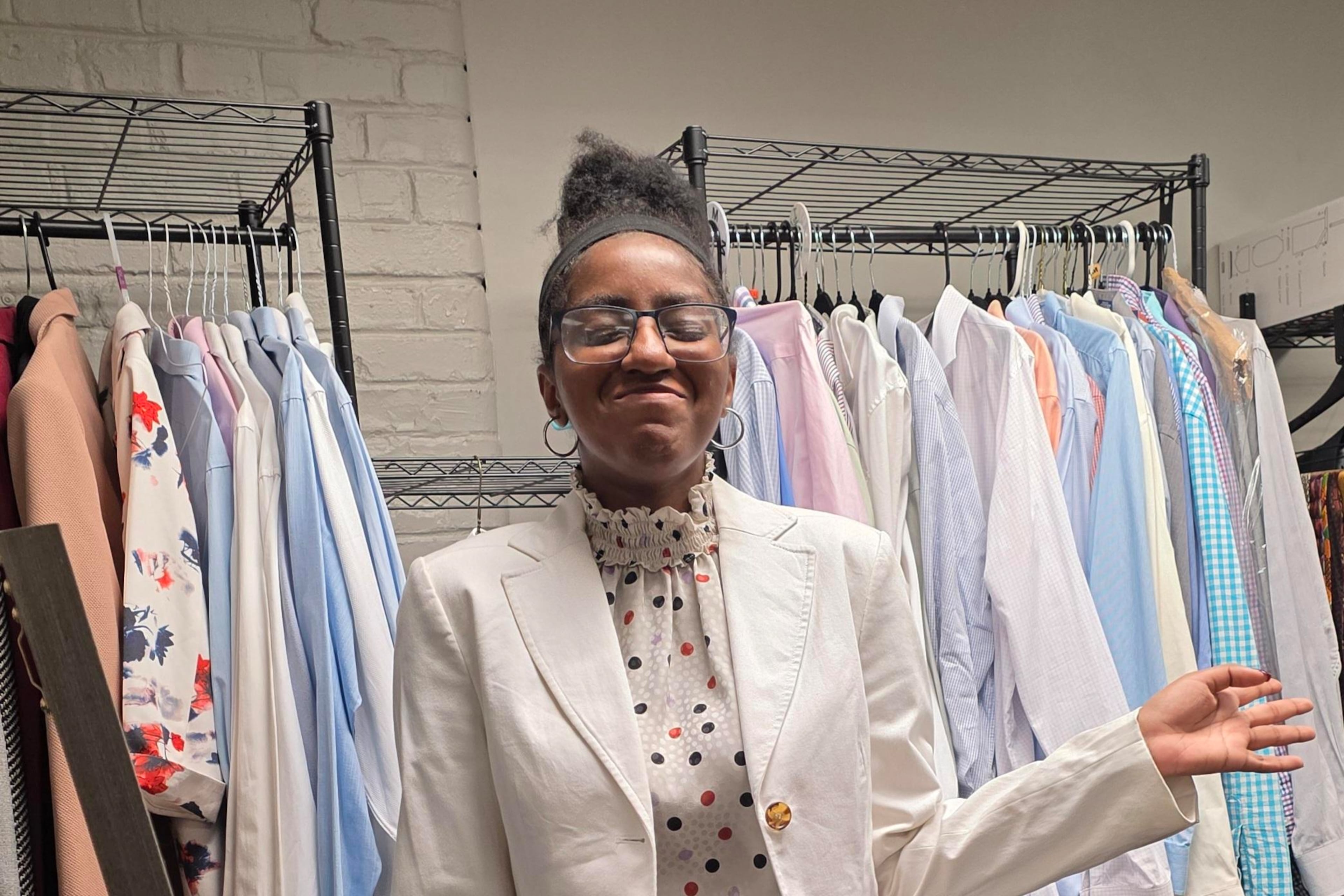 The Strive Atlanta program helps program participants like Markia Williams with clothing for job interviews and work. (Courtesy of Strive Atlanta)