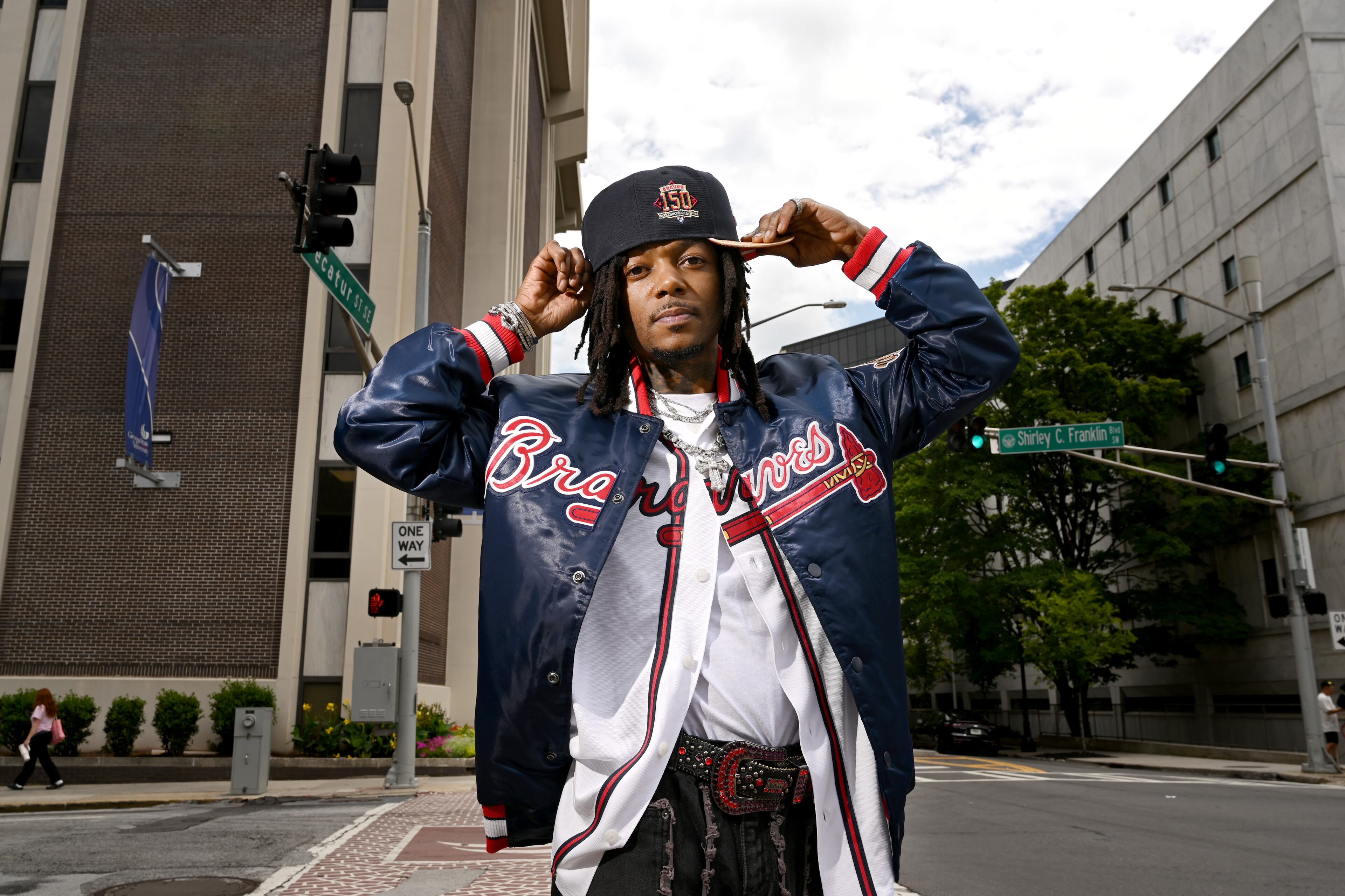 Rapper JID played football at Stephenson High School in Stone Mountain and got an atheltic scholarship to Hampton University, but a twist of fate he'd rather not discuss set him on the path to musical stardom. (Hyosub Shin / AJC)