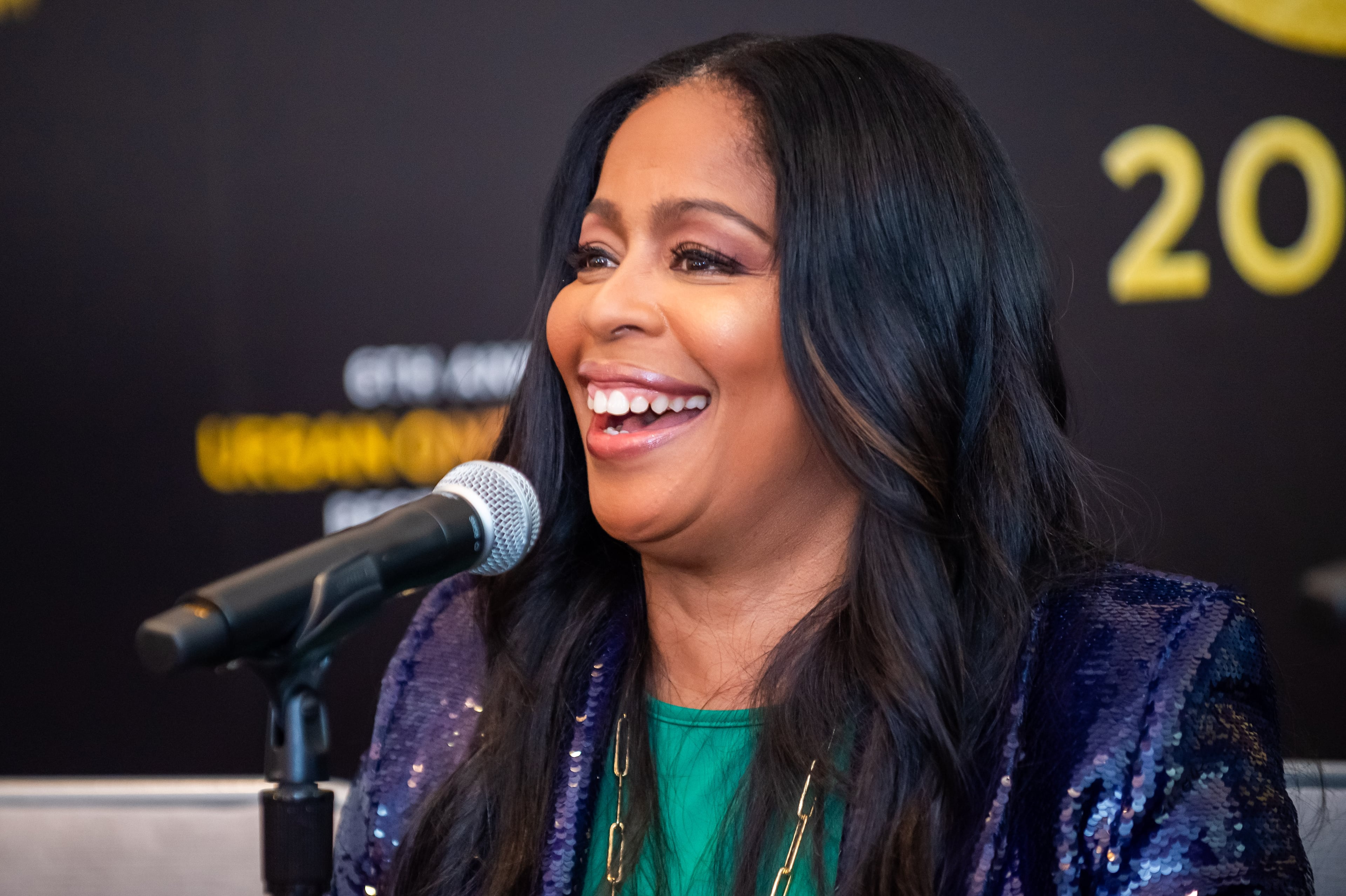 241211 ATLANTA, GA — Michelle L. Rice, president of TV One and CLEO TV, speaks at a press conference as TV One celebrates their 20th anniversary and officially announces the 2024 Urban One Honors, Best In Black, at the Waldorf Astoria Atlanta Buckhead on Friday, Jan. 19, 2024.
(Bita Honarvar for The Atlanta Journal-Constitution)