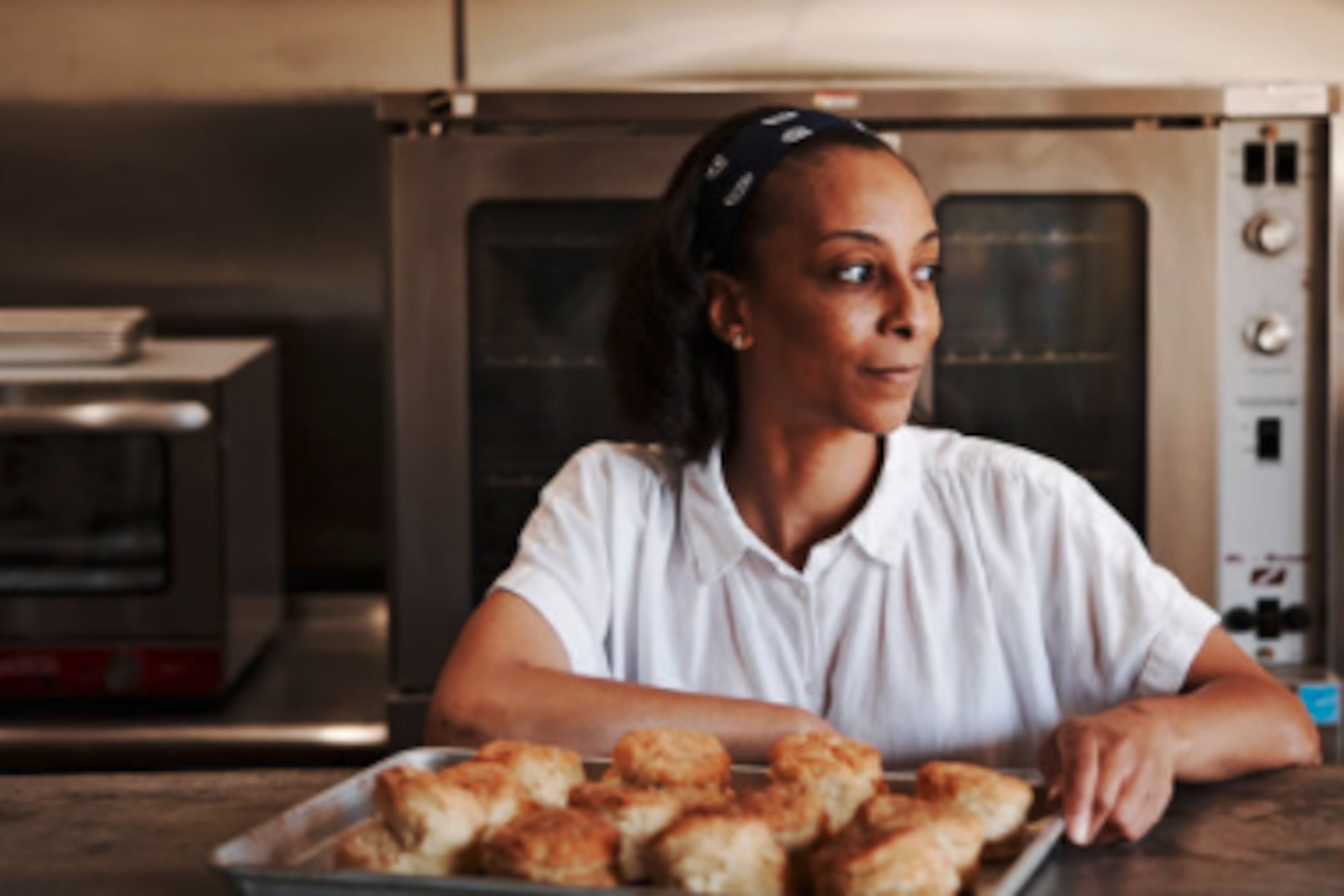 “My ultimate goal is to have franchises and not just be like my grandmama who only had one spot,” Erika Council says of her grandmother Mildred Cotton Council, who had a popular North Carolina restaurant called Mama Dip’s Kitchen for decades. (Courtesy of Andrew Thomas Lee)