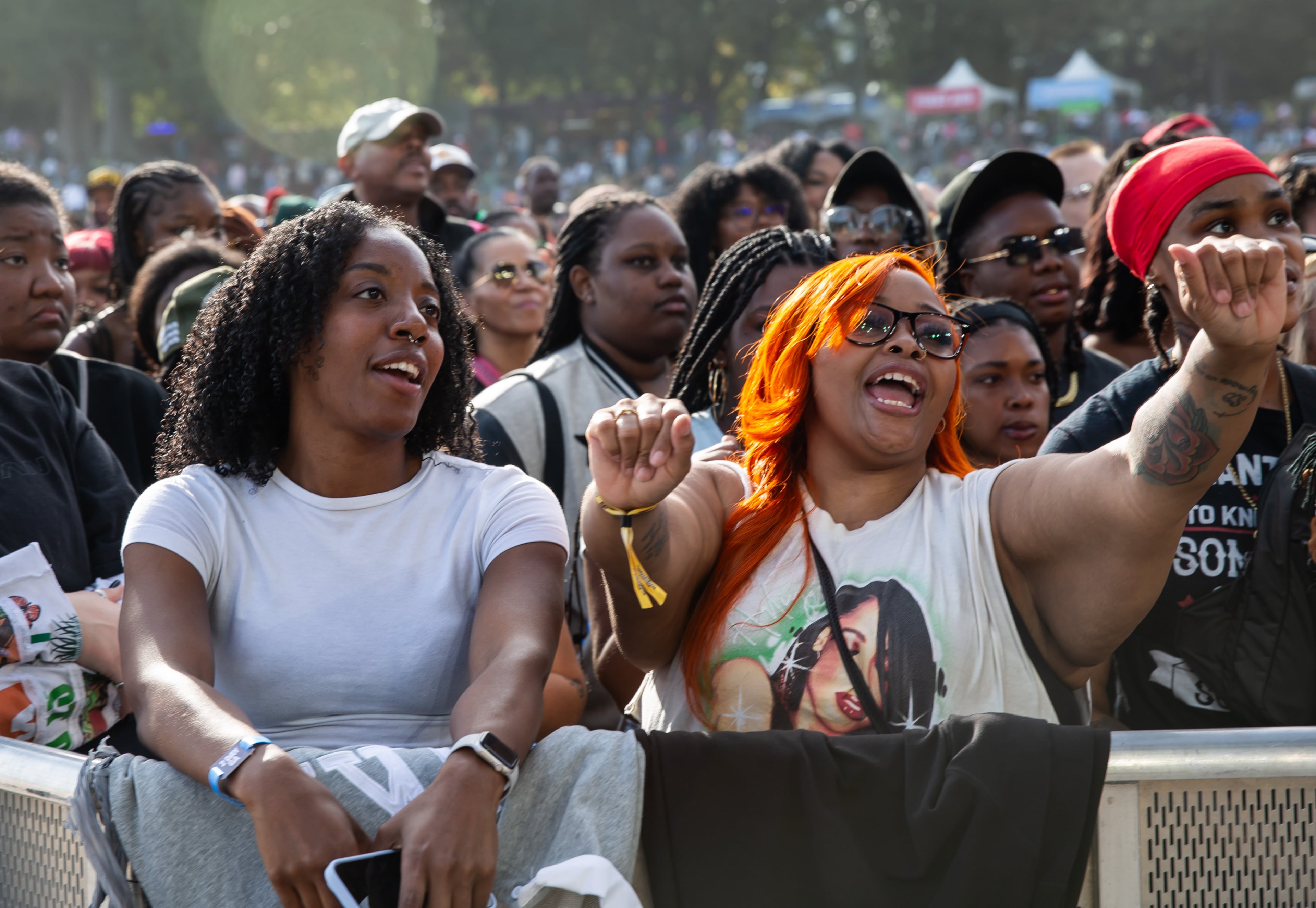 Fans enjoy their favorite artists at One Musicfest on Saturday, Oct. 25, 2025, at Piedmont Park in Atlanta. (Ryan Fleisher for the AJC)