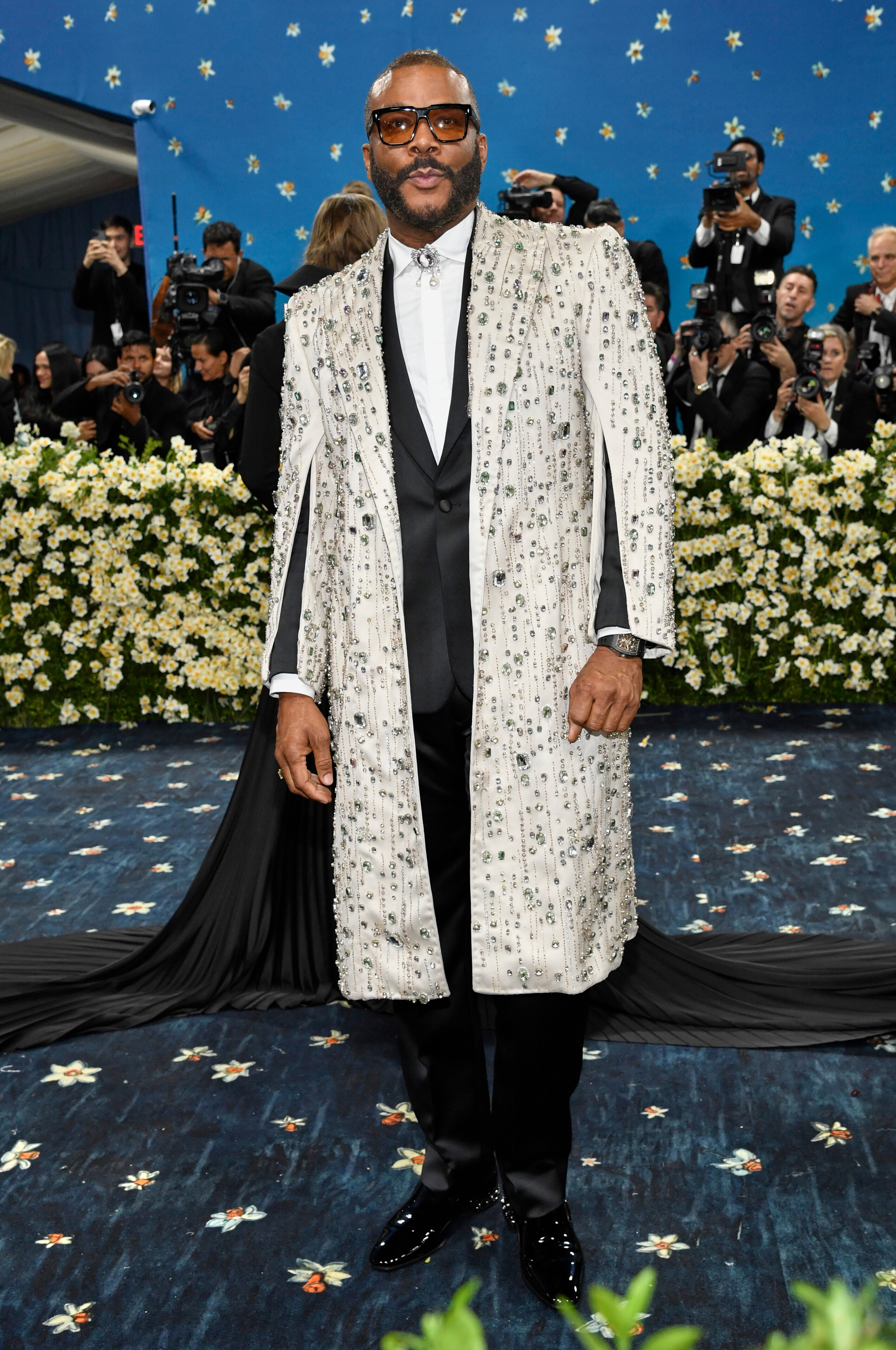 Tyler Perry attends The Metropolitan Museum of Art's Costume Institute benefit gala celebrating the opening of the "Superfine: Tailoring Black Style" exhibition on Monday, May 5, 2025, in New York. (Photo by Evan Agostini/Invision/AP)